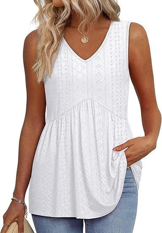 Damen Top mit V-Ausschnitt | Ärmellos