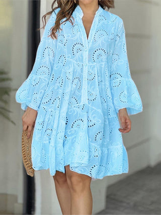 Robe d'été brodée femme | mini