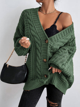 Women's Chunky Cable Knit Cardigan | Oversized
