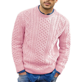 Men's Cable Knit Sweater | Crew Neck