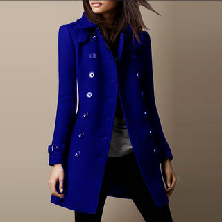 Women's Winter Trench Coat | Double-breasted & Mid-length