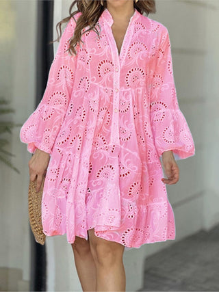 Robe d'été brodée femme | mini