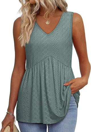 Damen Top mit V-Ausschnitt | Ärmellos