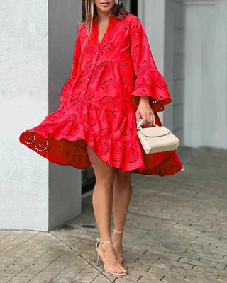 Robe d'été brodée femme | mini
