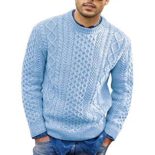 Men's Cable Knit Sweater | Crew Neck