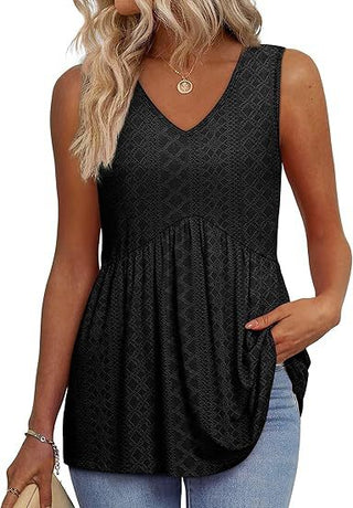 Damen Top mit V-Ausschnitt | Ärmellos
