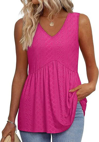 Damen Top mit V-Ausschnitt | Ärmellos