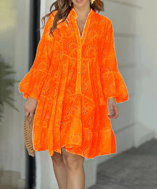 Robe d'été brodée femme | mini