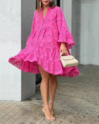 Robe d'été brodée femme | mini