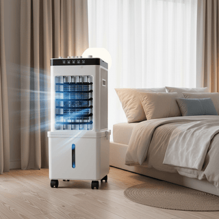 Weißer tragbarer 3-in-1 Luftkühler für den Sommer, Frontansicht