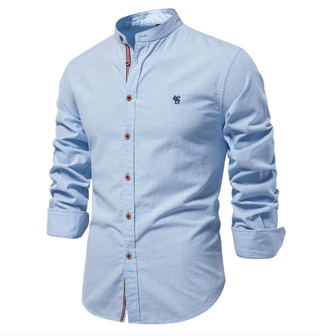 Men's shirt with stand-up collar | Long sleeves