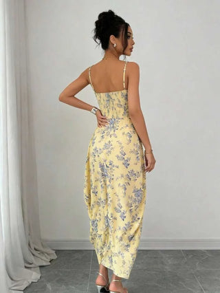Damen Blumen Sommerkleid | Maxi