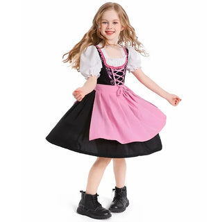 Kinder Oktoberfest Dirndl Kleid | Mit Schürze und Schnürung