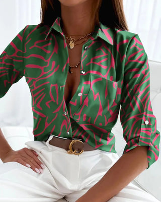 Blouse abstraite pour femme | Imprimée