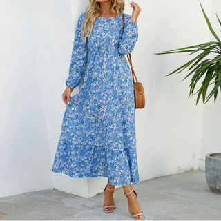 Robe décontractée à motif floral pour femme | Maxi