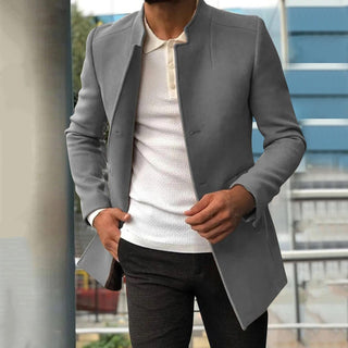 Men Structured Casual Coat | Long
