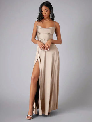 Damen Abendkleid mit Schlitz | Maxi