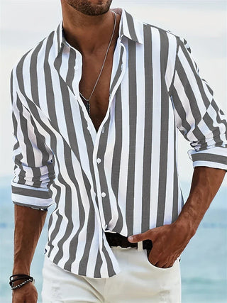 Herren Gestreiftes Sommerhemd | Lässig