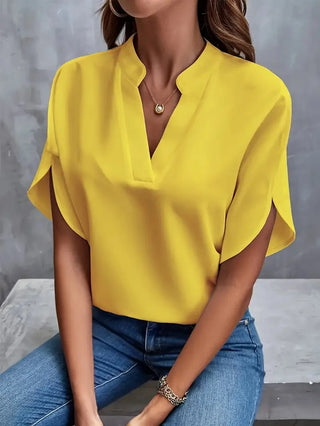 Women’s Elegant Blouse with V-Neck