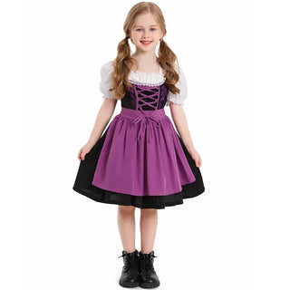 Kinder Oktoberfest Dirndl Kleid | Mit Schürze und Schnürung