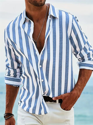 Herren Gestreiftes Sommerhemd | Lässig