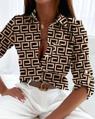 Blouse abstraite pour femme | Imprimée