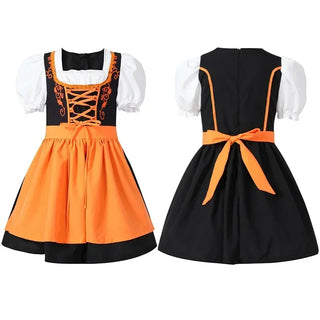Kinder Oktoberfest Dirndl Kleid | Mit Schürze und Schnürung