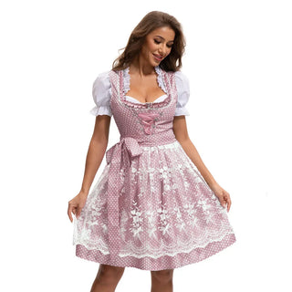 Dámské dirndl šaty na Oktoberfest | Se šněrováním a zástěrou