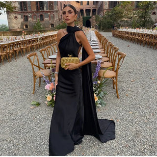 Robe de soirée dos nu femme | maxi