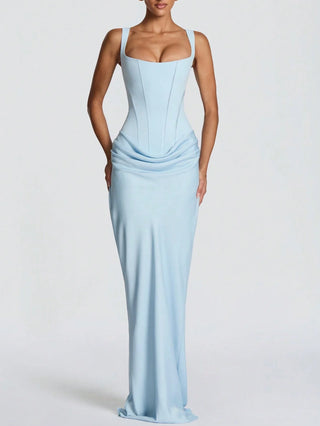 Damen Abendkleid mit Eckigem Ausschnitt | Maxi