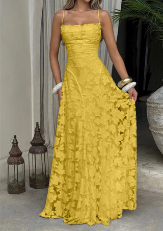 Damen Elegantes Abendkleid mit Spaghettiträgern | Maxi