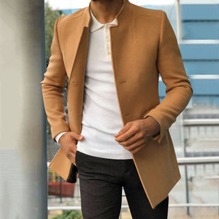 Men Structured Casual Coat | Long
