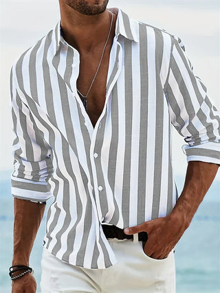 Herren Gestreiftes Sommerhemd | Lässig
