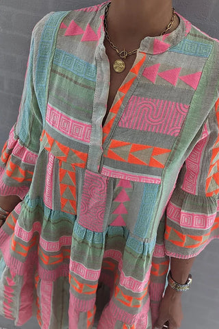 Damska boho elegancka sukienka | Mini