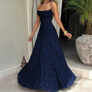 Damen Elegantes Abendkleid mit Spaghettiträgern | Maxi