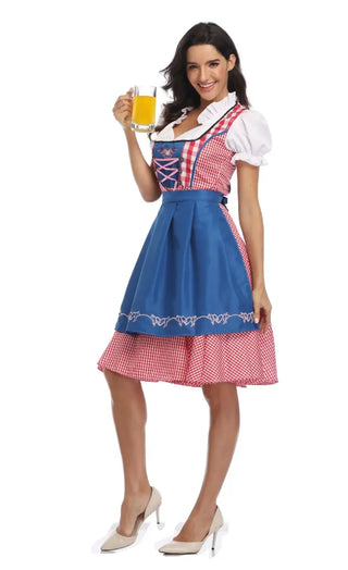 Disfraz de Oktoberfest para mujer | Dirndl clásico con delantal