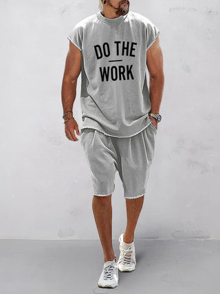Ensemble décontracté homme débardeur et short | 2 pièces
