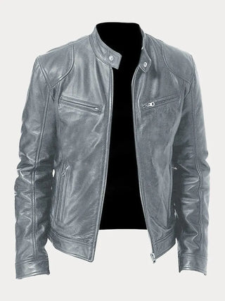 Men's stand-up collar jacket | With zipper