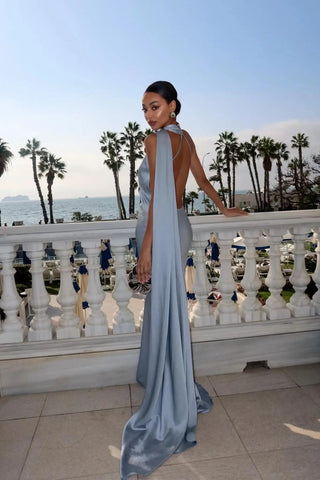 Robe de soirée dos nu femme | maxi