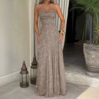Damen Elegantes Abendkleid mit Spaghettiträgern | Maxi