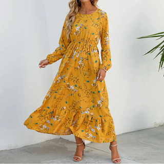 Robe décontractée à motif floral pour femme | Maxi