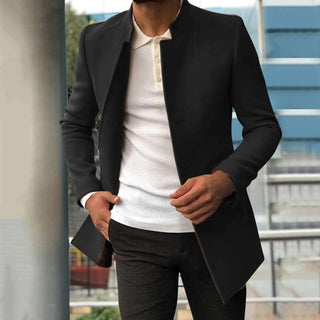 Men Structured Casual Coat | Long