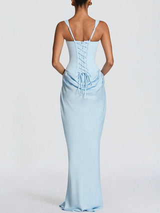 Damen Abendkleid mit Eckigem Ausschnitt | Maxi