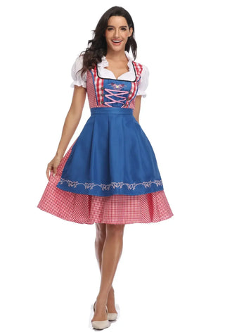 Disfraz de Oktoberfest para mujer | Dirndl clásico con delantal