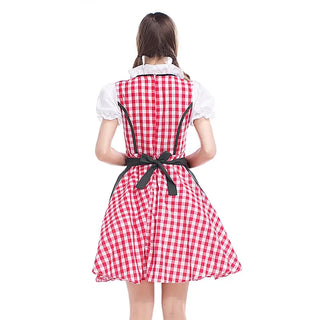 Disfraz de Oktoberfest para mujer | Dirndl clásico con delantal