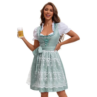 Dámské dirndl šaty na Oktoberfest | Se šněrováním a zástěrou