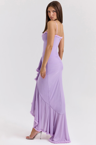 Robe de soirée froncée pour femme | Maxi