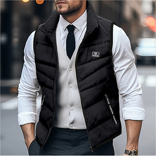 Men's quilted vest | Chevron stitch