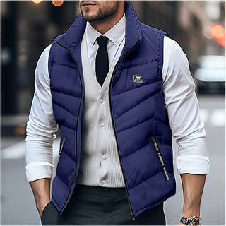 Men's quilted vest | Chevron stitch