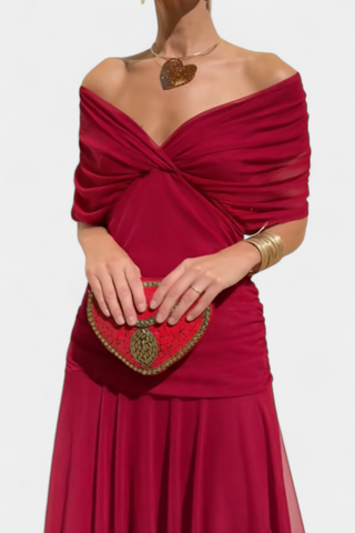 Damen Schulterfreies Abendkleid | Maxi